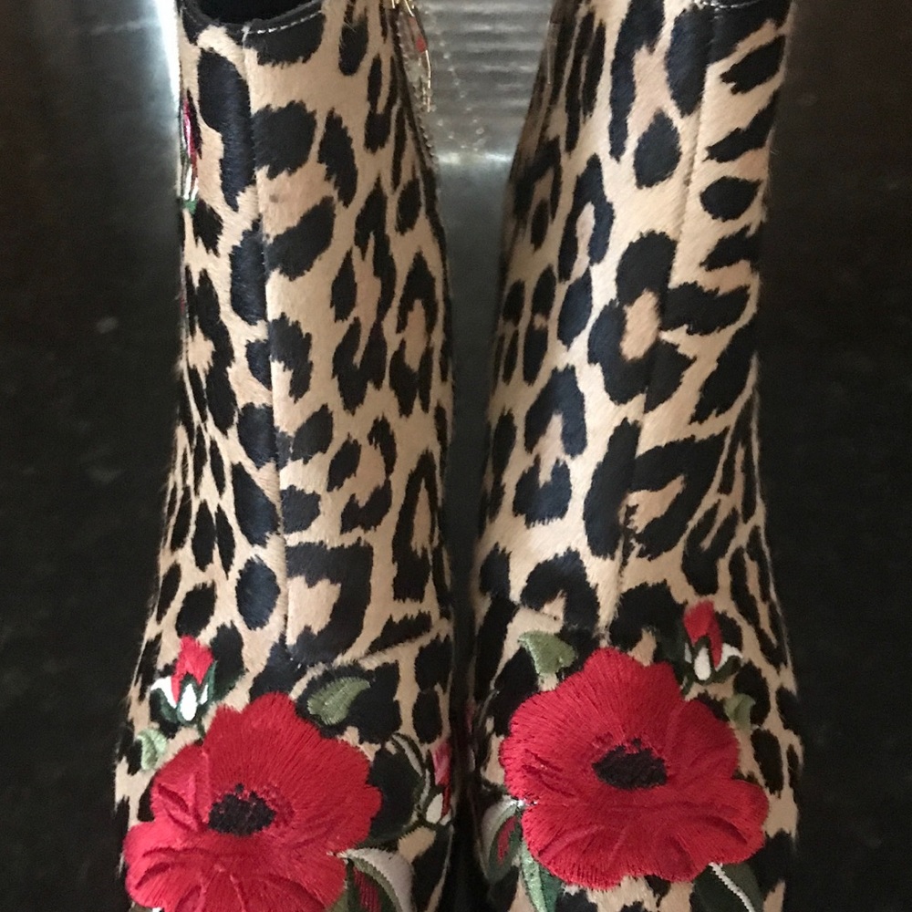 Kate Spade leopard print booties